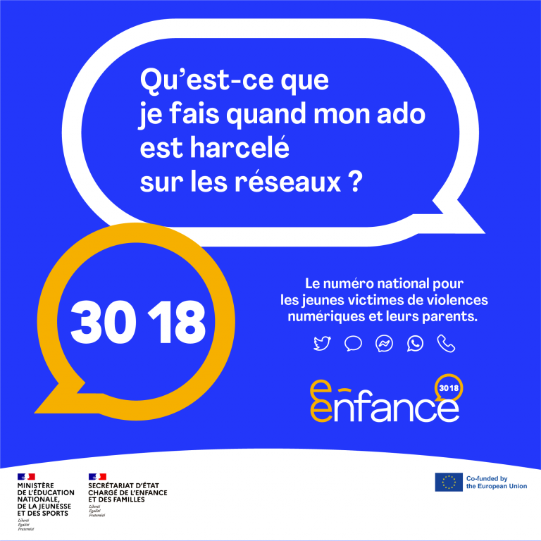 Visuel bleu de la campagne pour le 3018